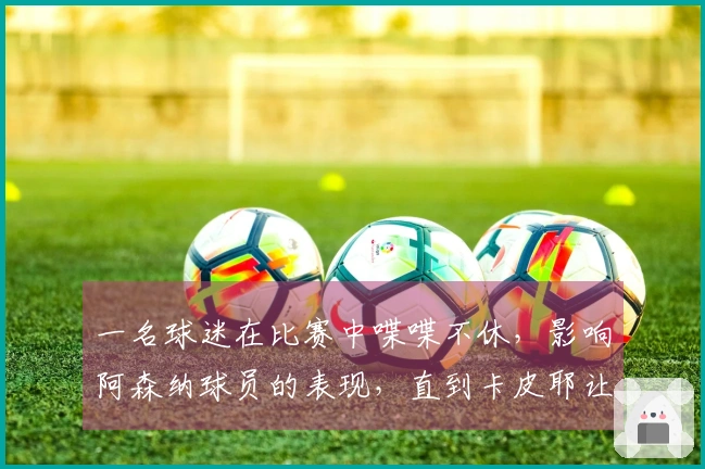 一名球迷在比赛中喋喋不休，影响阿森纳球员的表现，直到卡皮耶让他沉默。